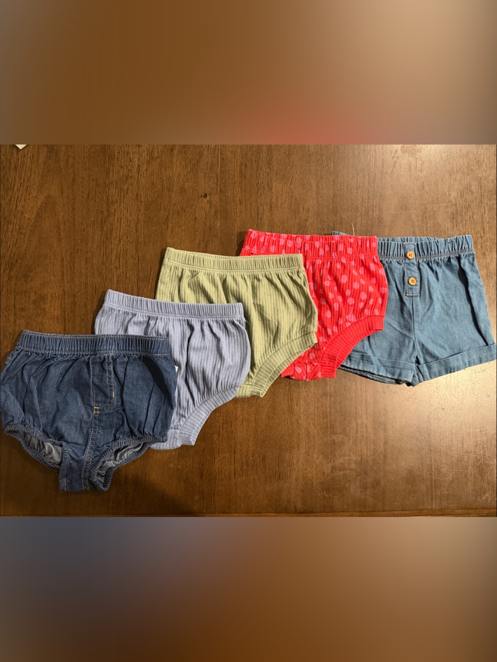 NWT Cat & Jack Bundle Baby Stretch Waist Ribbed Shorts (5)